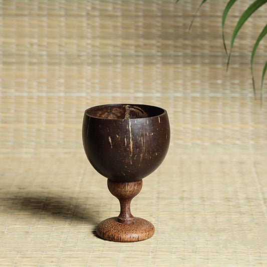 Hand Carved Coconut Wood Ice Cream Cup