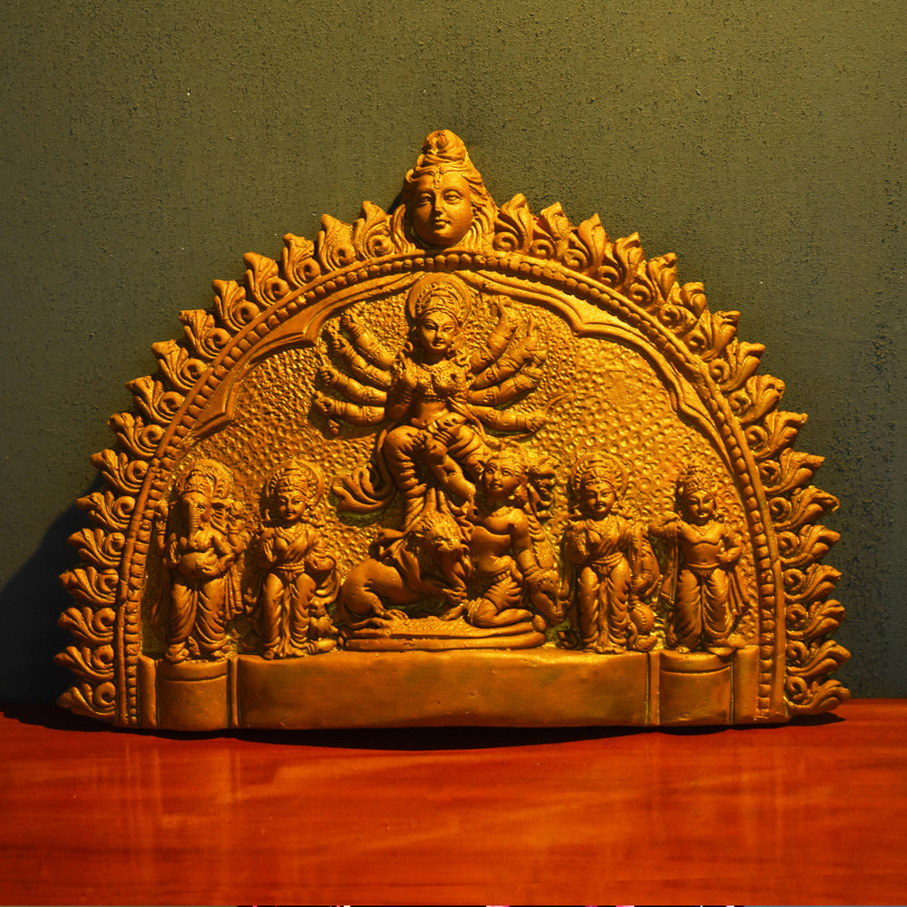 Goddess Durga Family Little Idol : Combo Pack Puja Kit