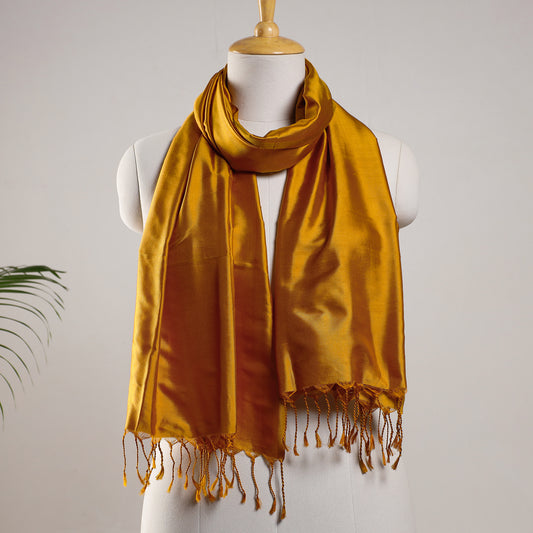 Yellow - Original Maheshwari Handloom Silk Stole