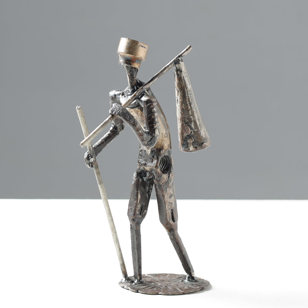 man metal sculpture