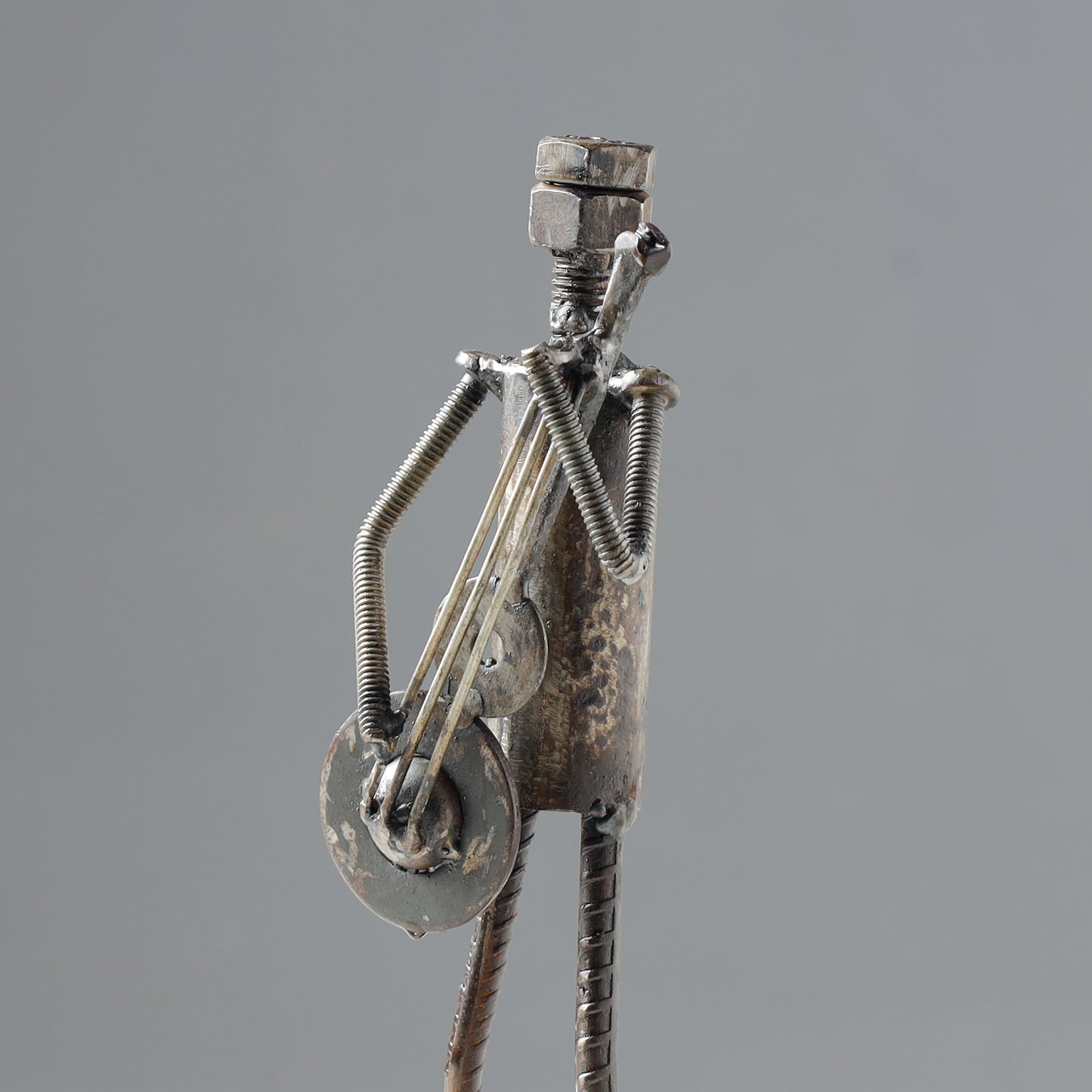 Farmer (Man) - Handmade Recycled Metal Sculpture by Debabrata Ruidas