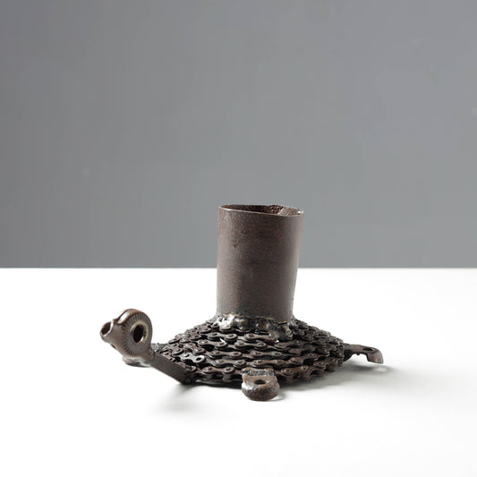Tortoise - Handmade Recycled Metal Sculpture / Candle Stand by Debabrata Ruidas