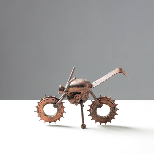 Bike - Handmade Recycled Metal Sculpture by Debabrata Ruidas