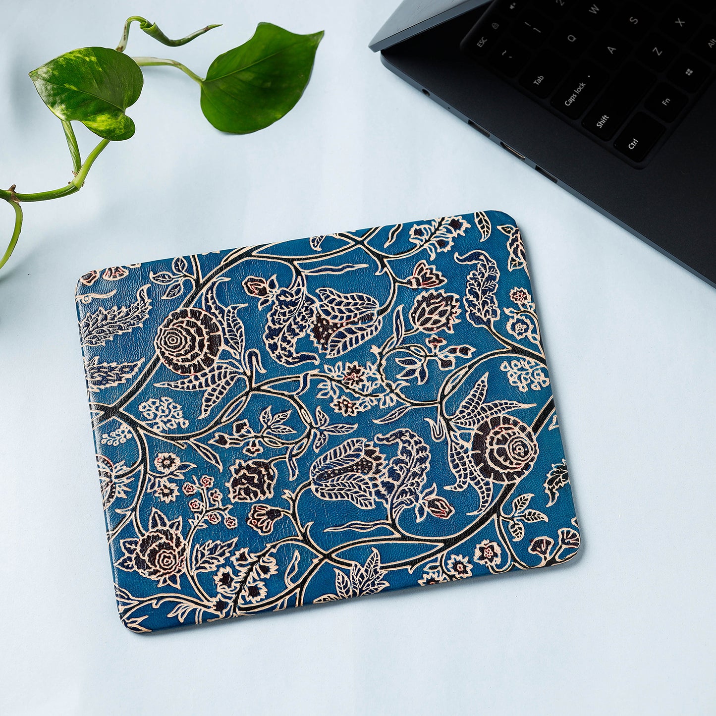 Handcrafted Embossed Leather Mouse Pad