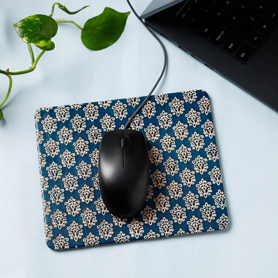 Handcrafted Embossed Leather Mouse Pad