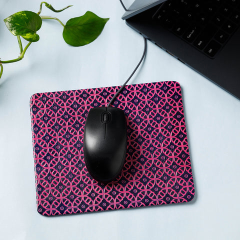 Handcrafted Embossed Leather Mouse Pad