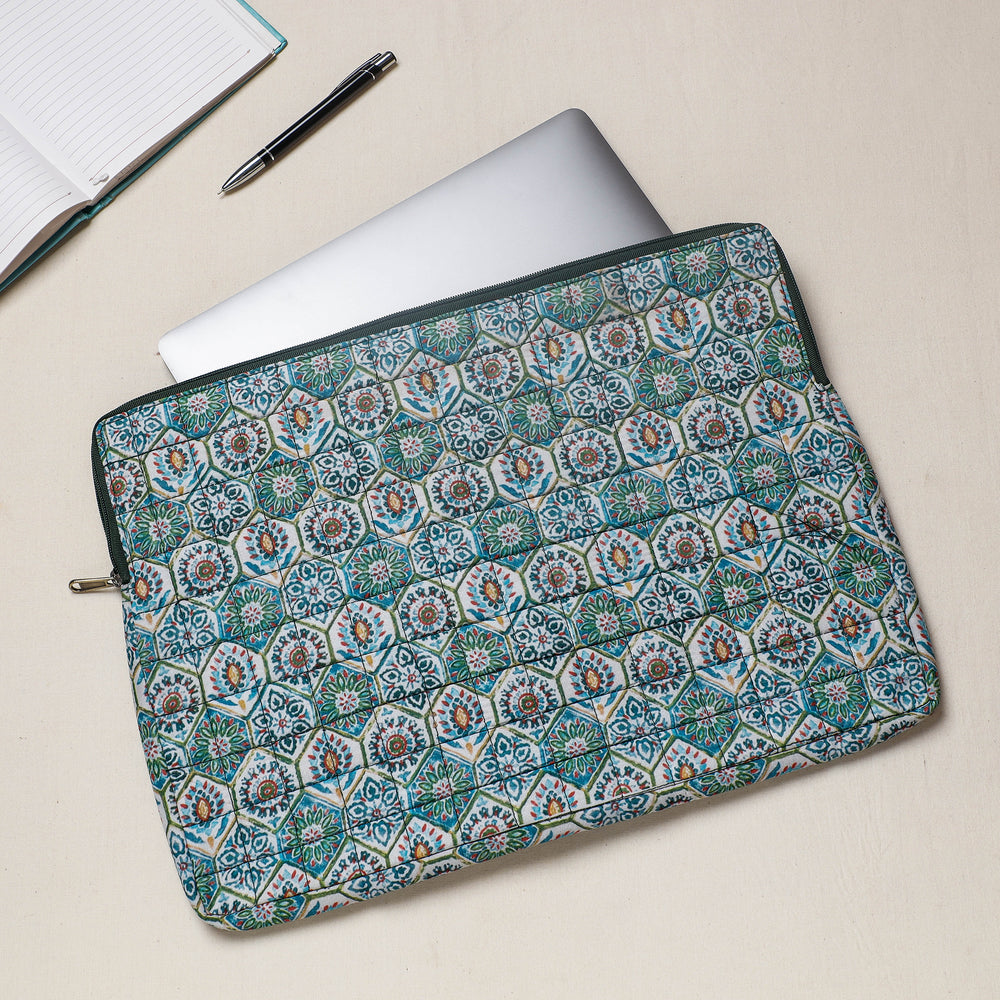 block print laptop sleeve 