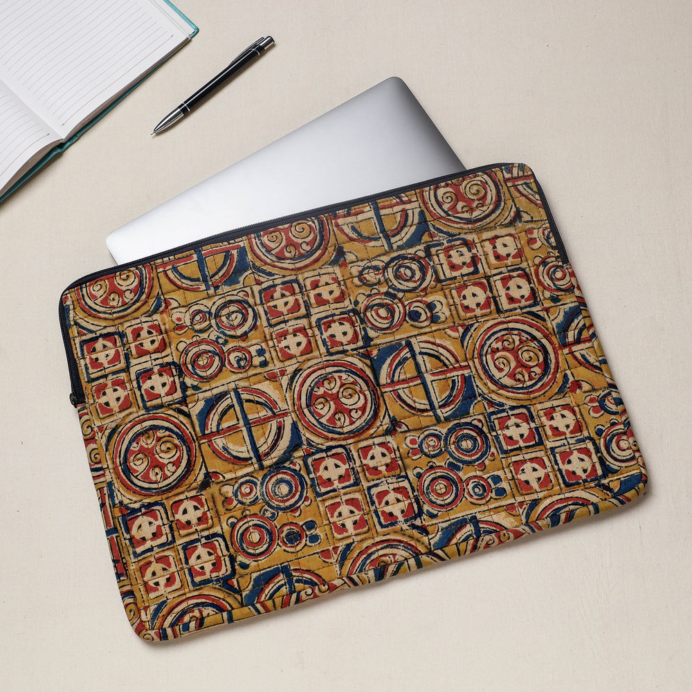 block print quilted laptop sleeve