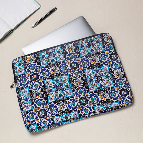 block print quilted laptop sleeve