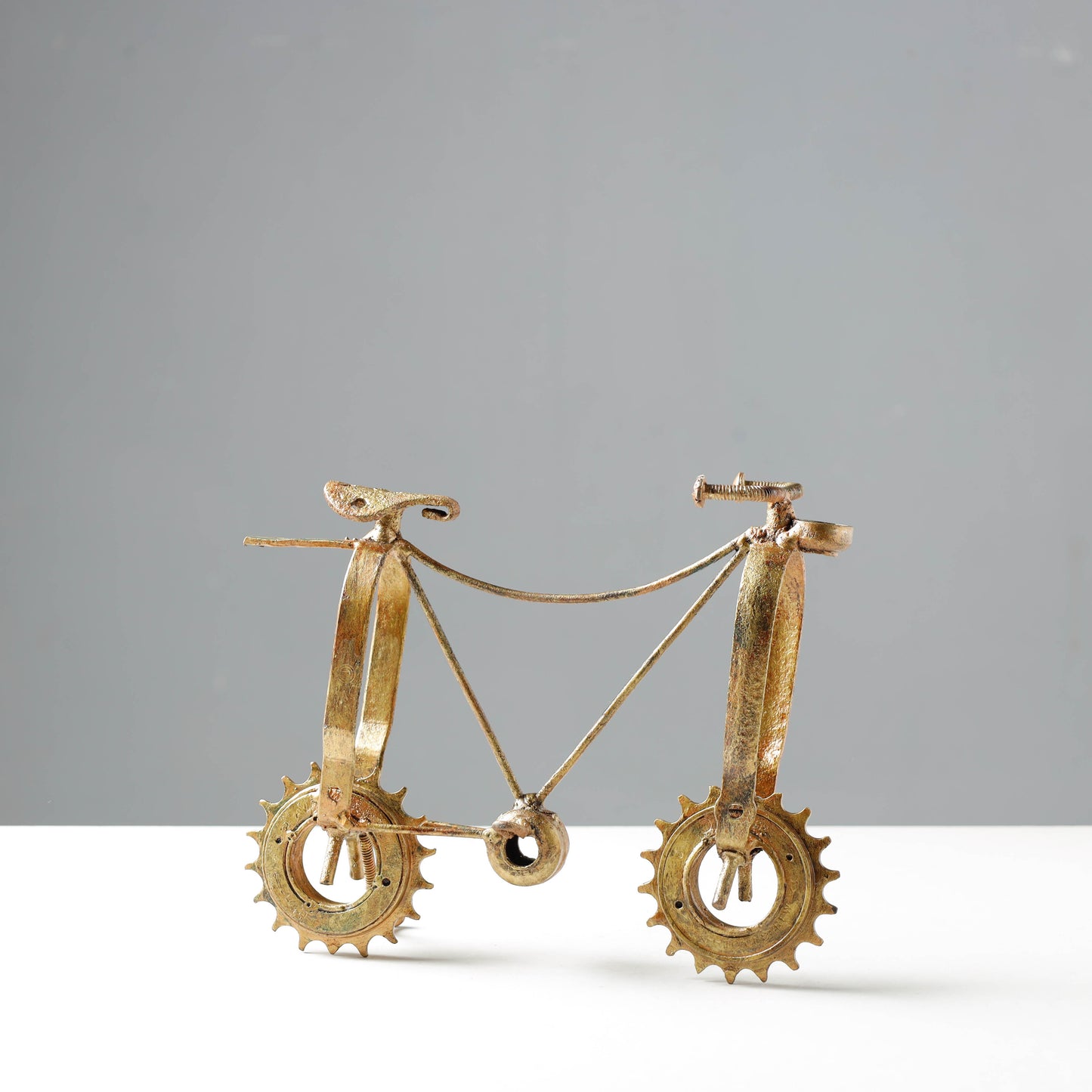 Bicycle - Handmade Recycled Metal Sculpture by Debabrata Ruidas