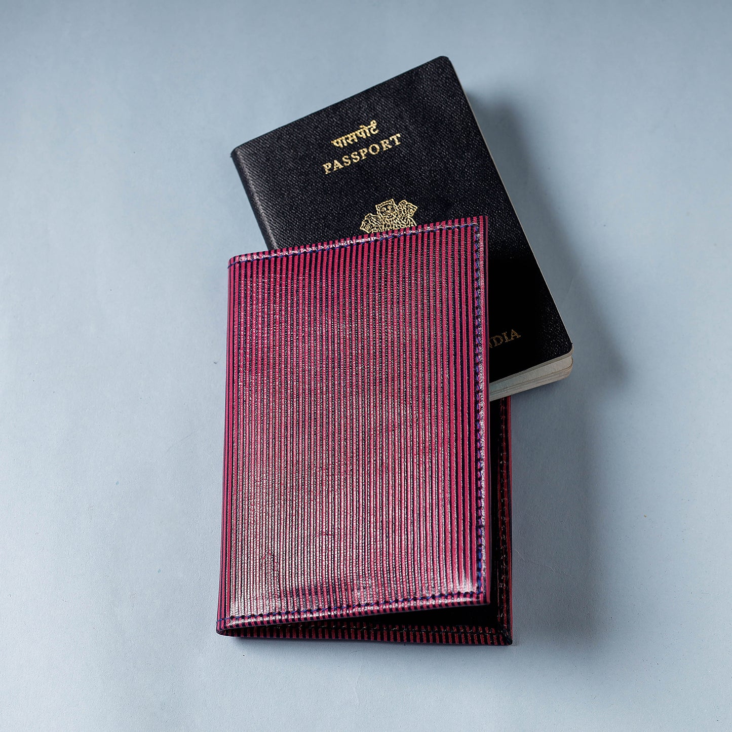 Handcrafted Embossed Leather Passport Cover