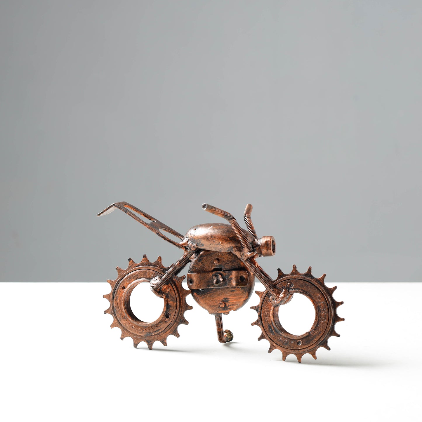 Sport Bike - Handmade Recycled Metal Sculpture by Debabrata Ruidas