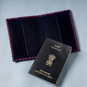  Handcrafted Embossed Leather Passport Cover 
