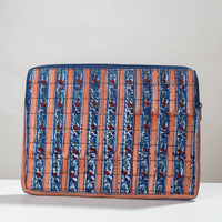 block print quilted laptop sleeve