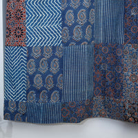 Ajrakh Block Printing Patchwork Cotton Window Curtain