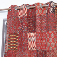 ajrakh patchwork window curtain