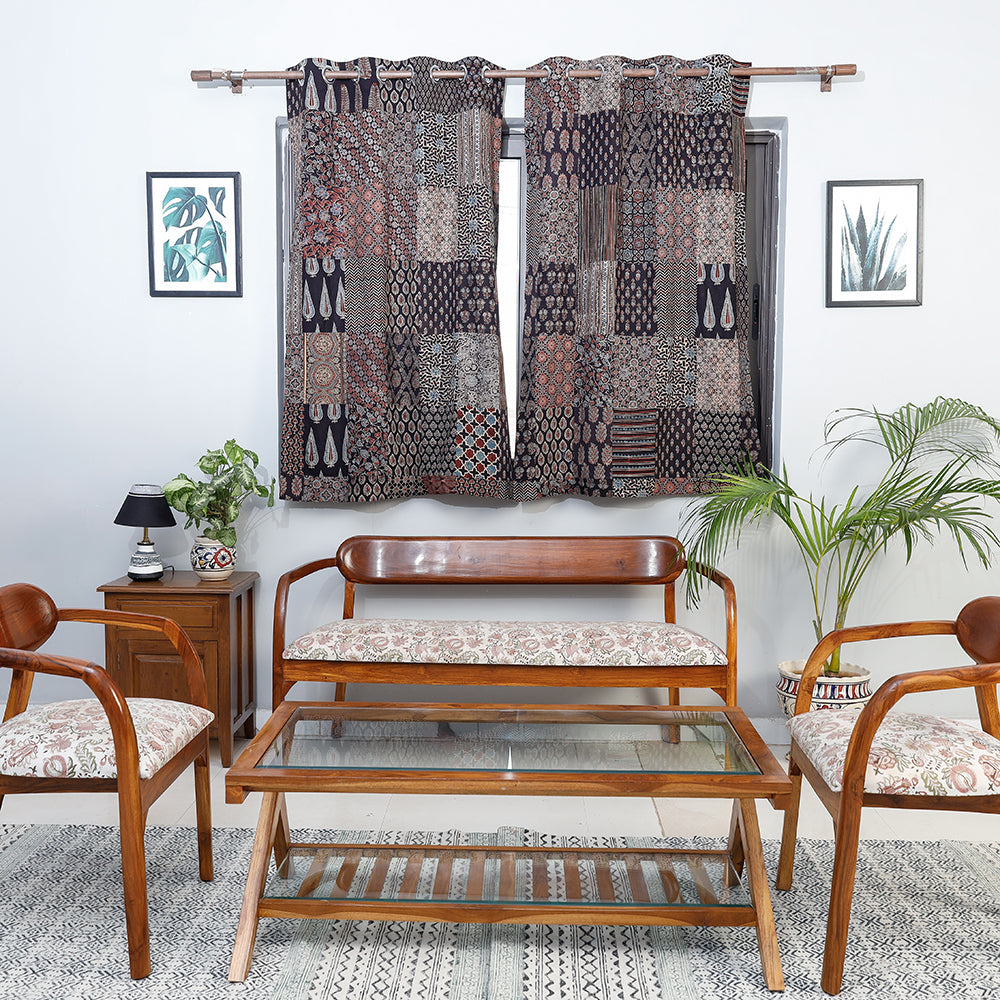 Ajrakh Patchwork Window Curtain