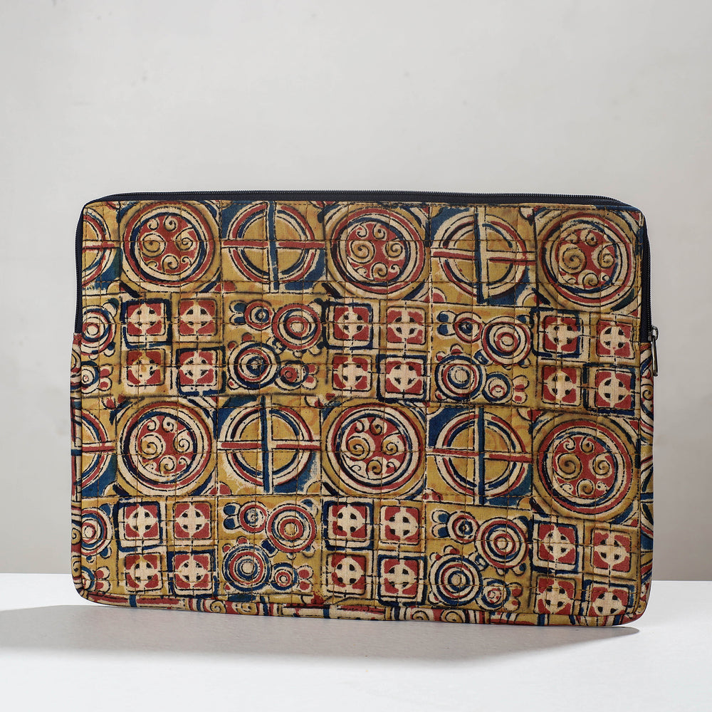 block print quilted laptop sleeve