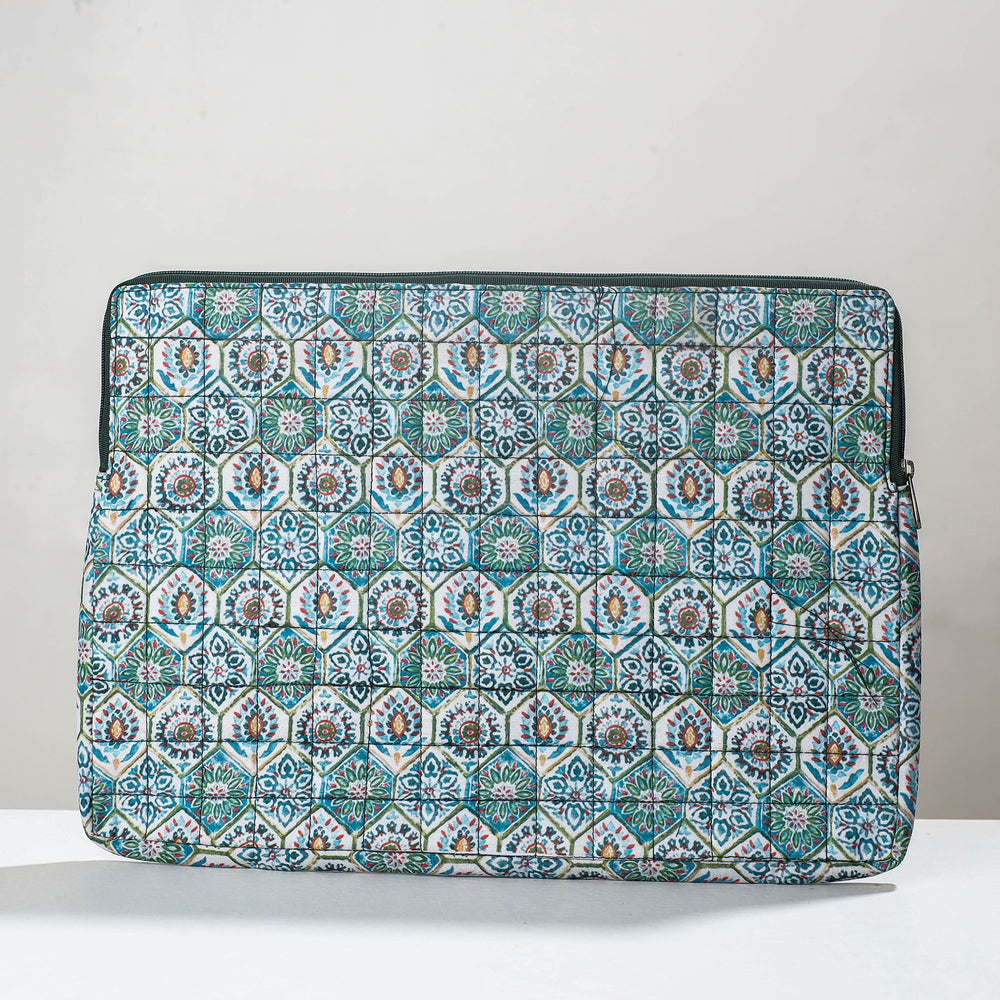 block print laptop sleeve 