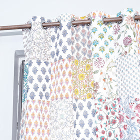 sanganeri patchwork window curtain
