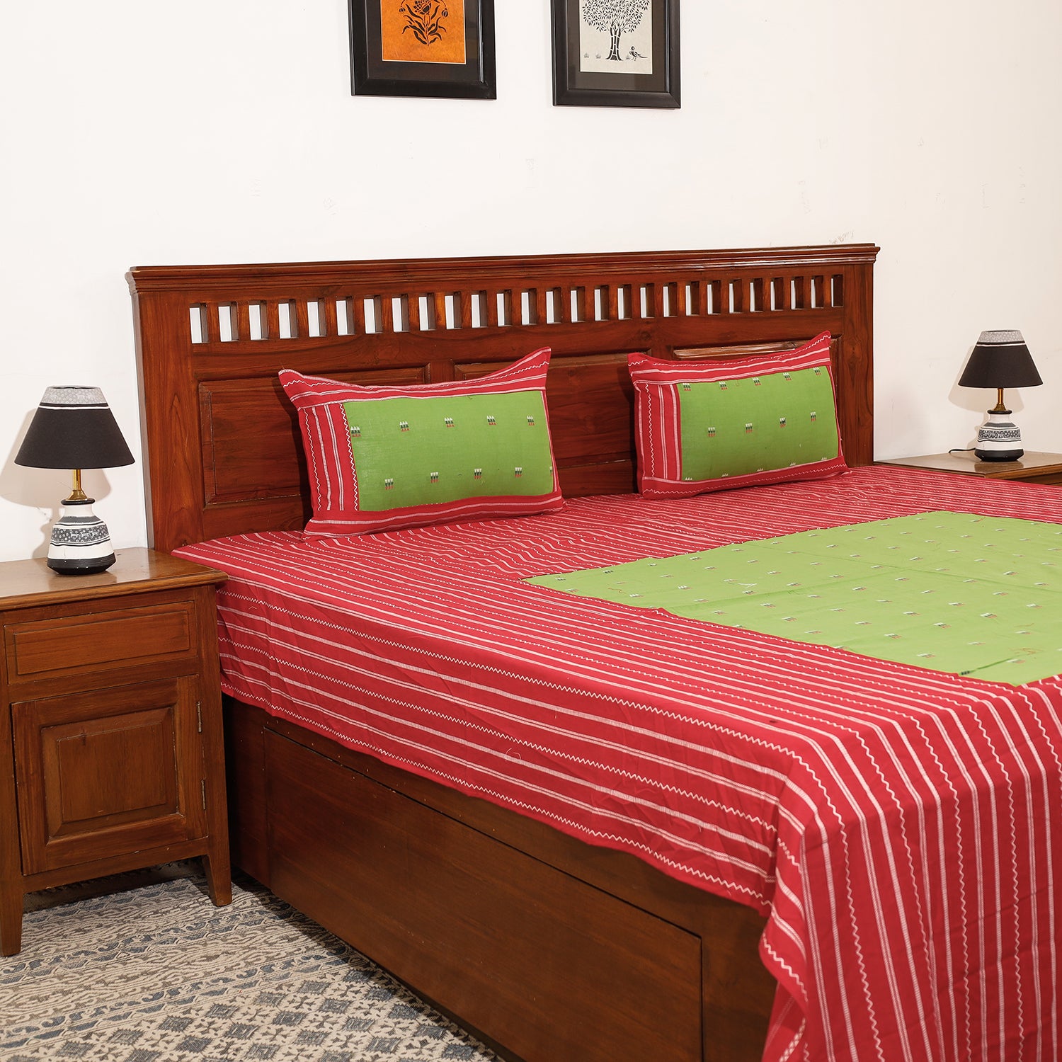 jacquard double bed cover set