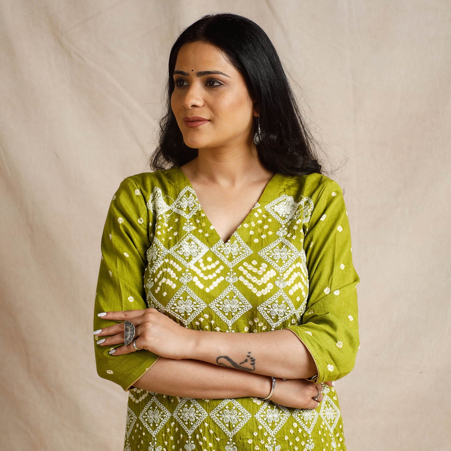 bandhani kurta set