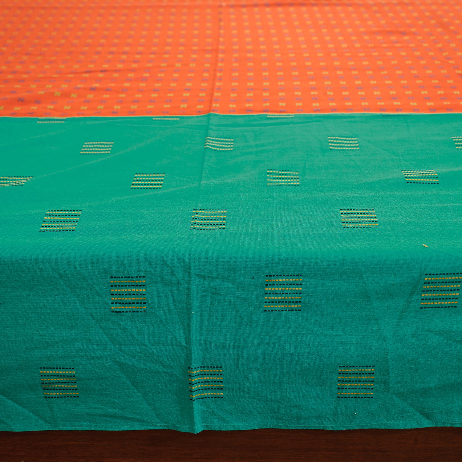  Jacquard Patchwork Cotton Double Bed Cover with Pillow Covers Online at iTokri.com