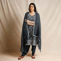 Bandhani Kurta with Salwar & Dupatta Set
