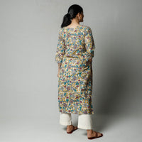 Beige - Kalamkari Printed Cotton Kurta