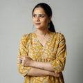 Yellow - Kalamkari Printed Cotton Kurta