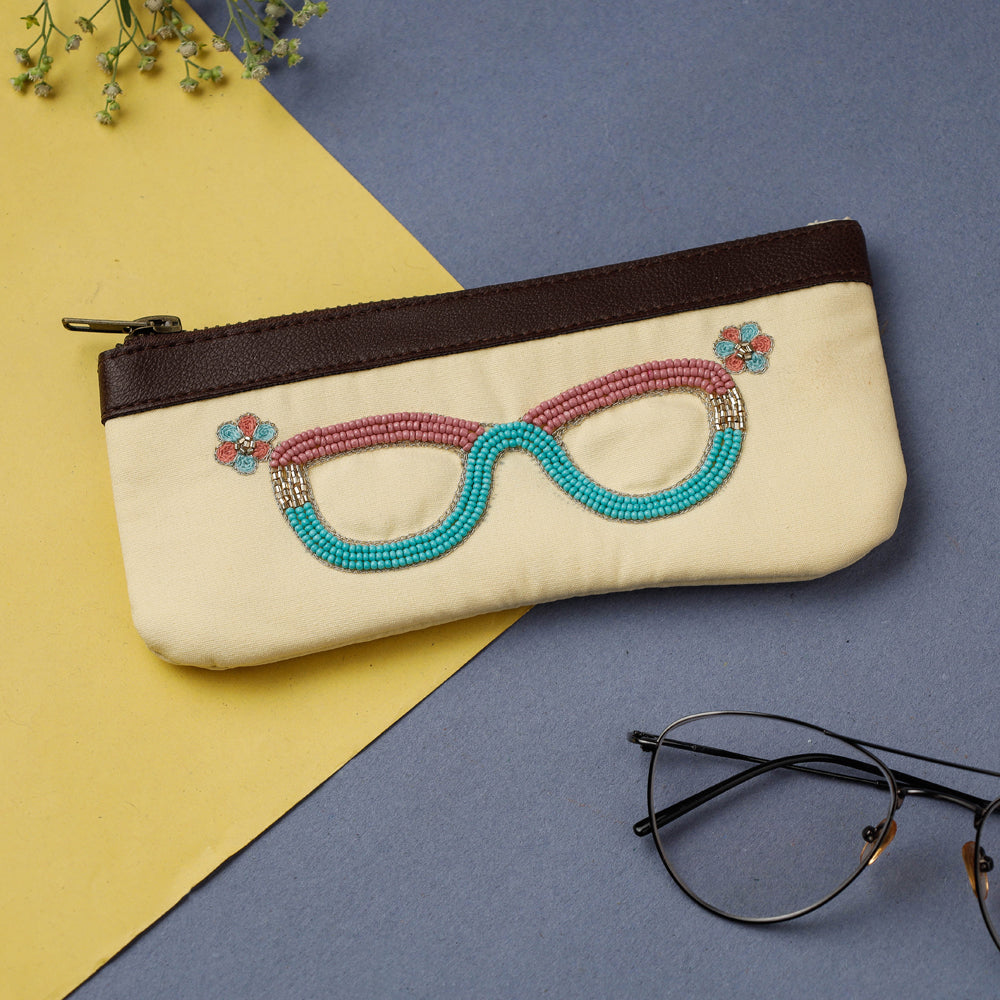 Kashish - Handcrafted Beadwork Cotton Spectacle Case