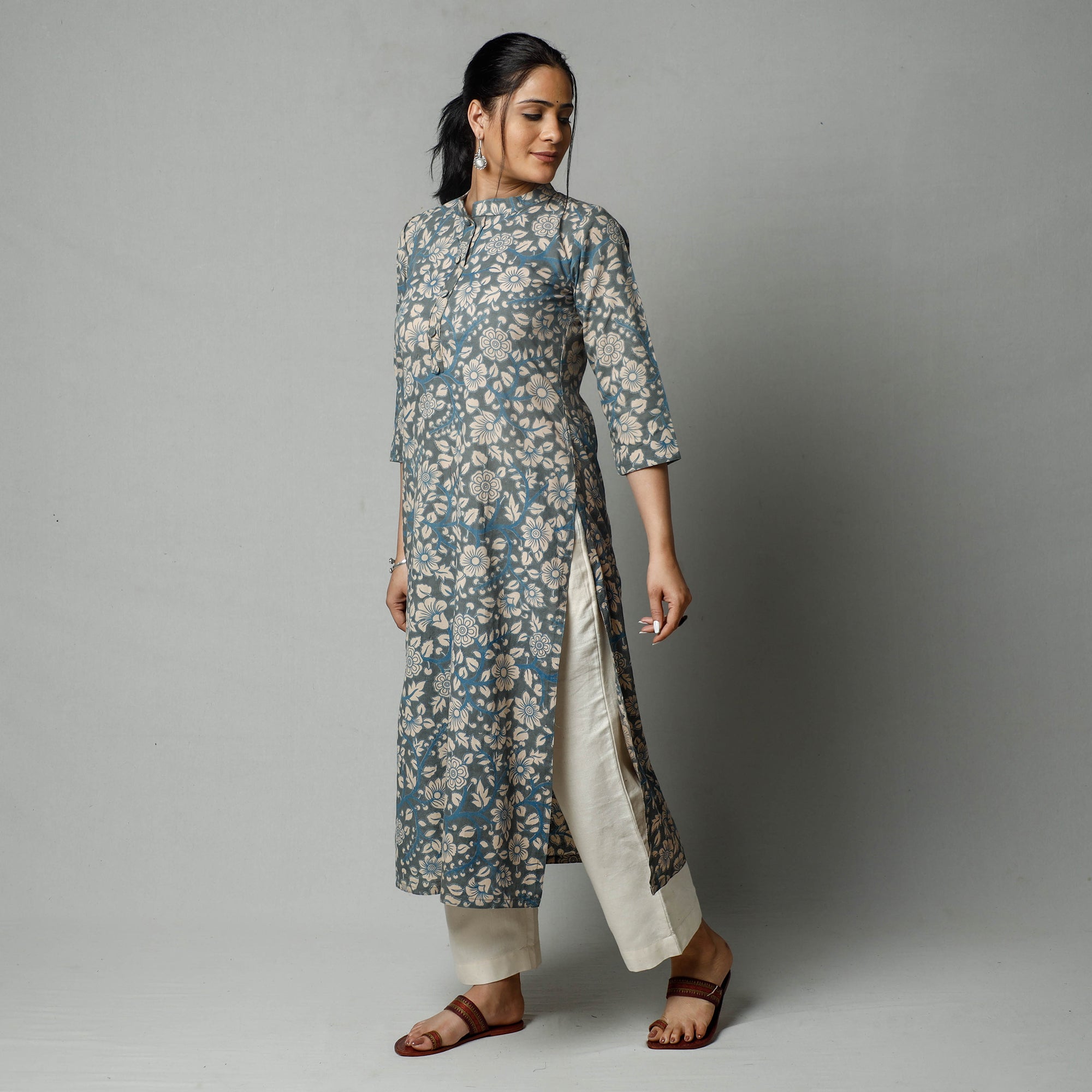  Kalamkari Printed Cotton Kurta For Women