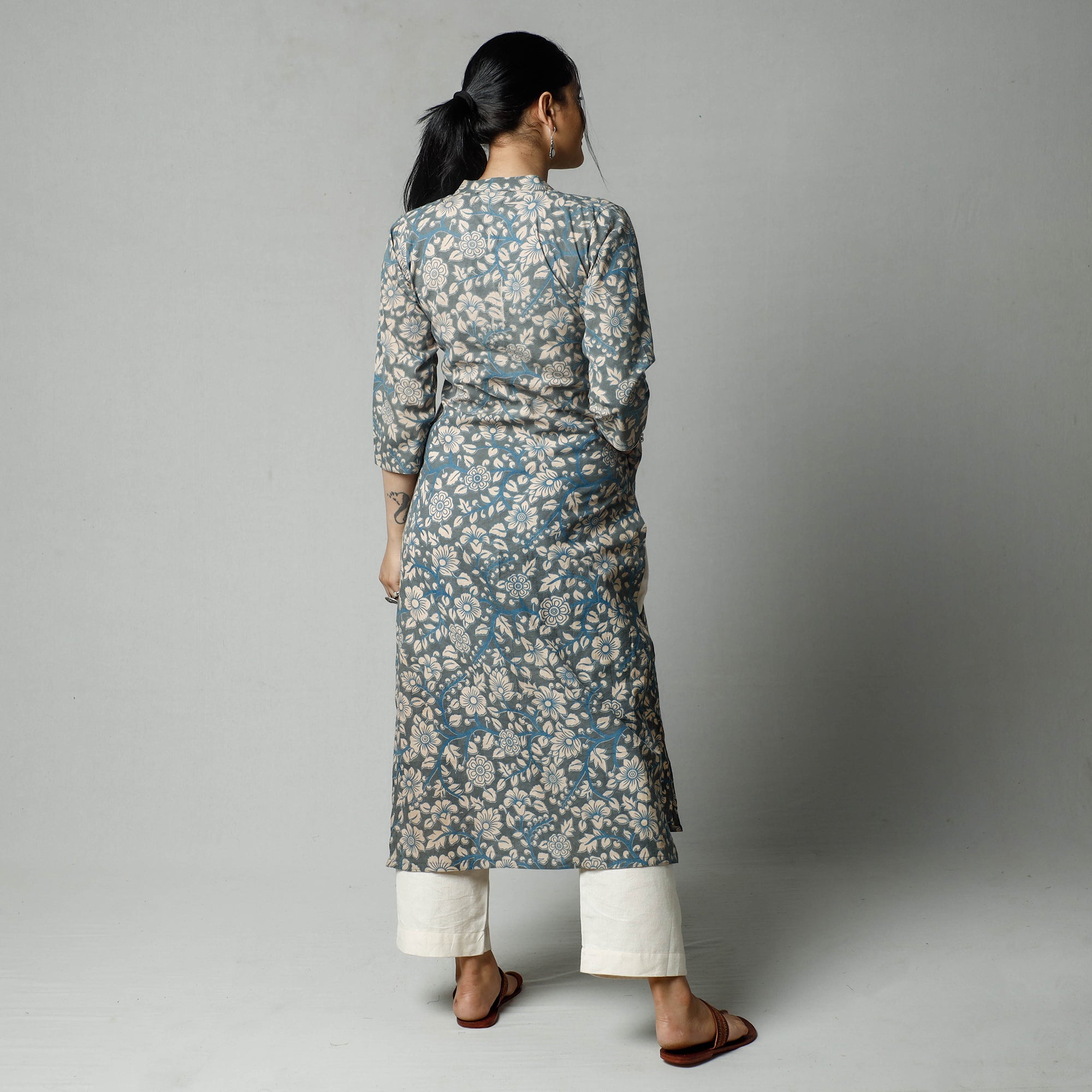  Kalamkari Printed Cotton Kurta For Women