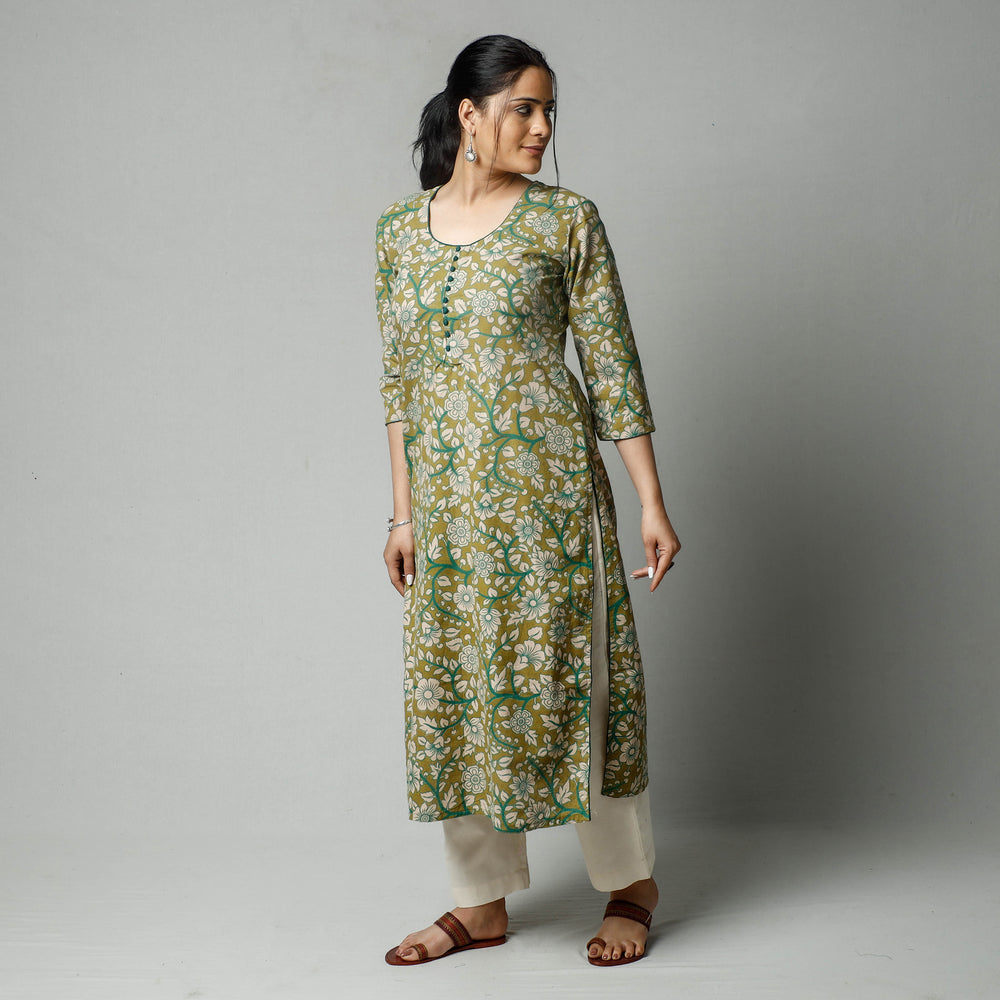 Kalamkari Printed Cotton Kurta
