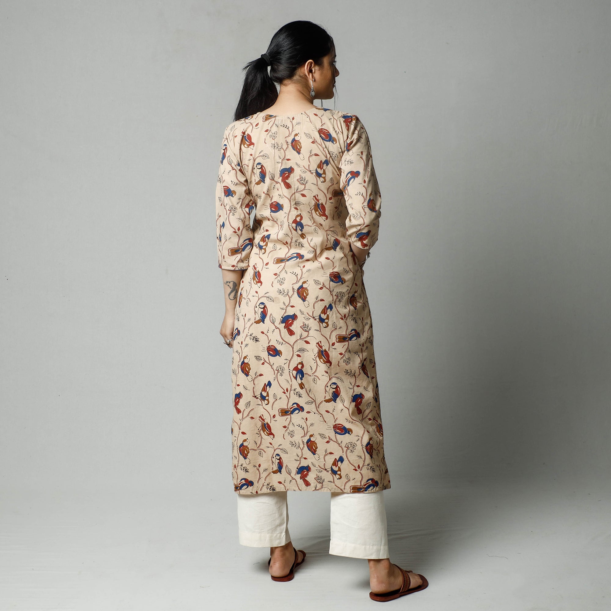 Buy Kalamkari Printed Cotton Kurta For Women