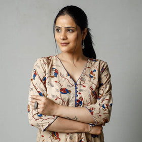 Buy Kalamkari Printed Cotton Kurta For Women