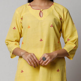 Buy iTokri Casuals - Jamdani Handloom Cotton Short Kurta for Women