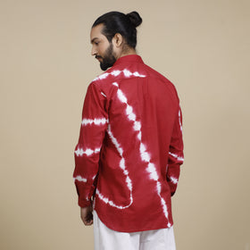 Buy Shibori Tie-Dye Cotton Men Full Sleeve Shirt Online at iTokri.com