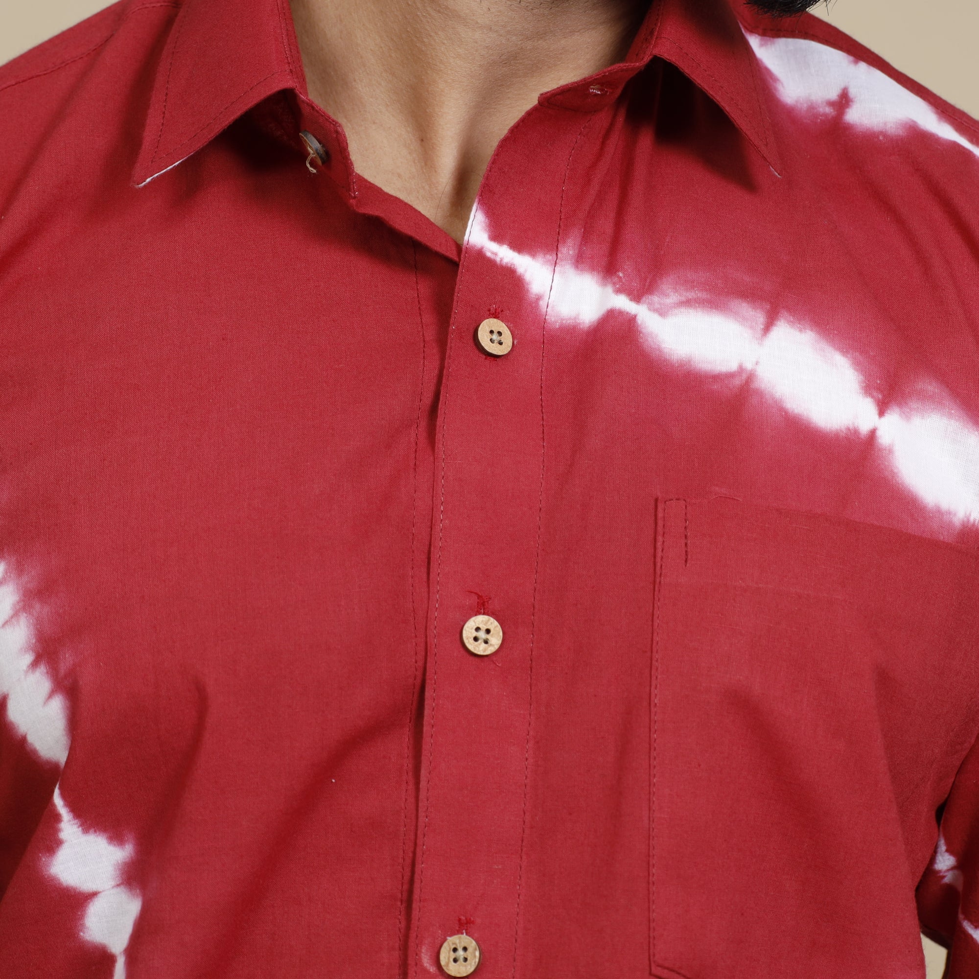 Buy Shibori Tie-Dye Cotton Men Full Sleeve Shirt Online at iTokri.com
