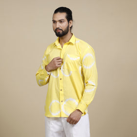 Buy Shibori Tie-Dye Cotton Men Full Sleeve Shirt Online at iTokri.com