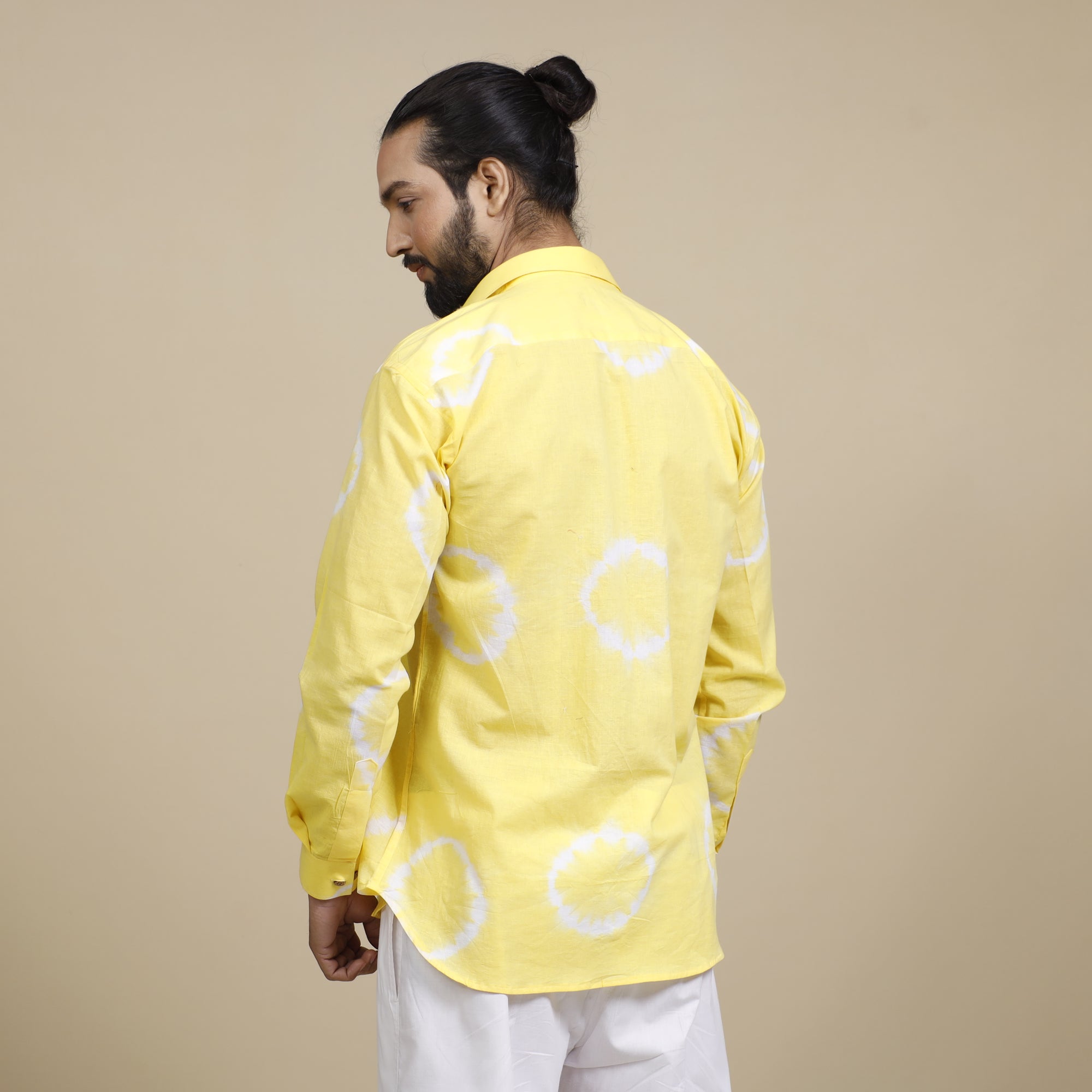 Buy Shibori Tie-Dye Cotton Men Full Sleeve Shirt Online at iTokri.com