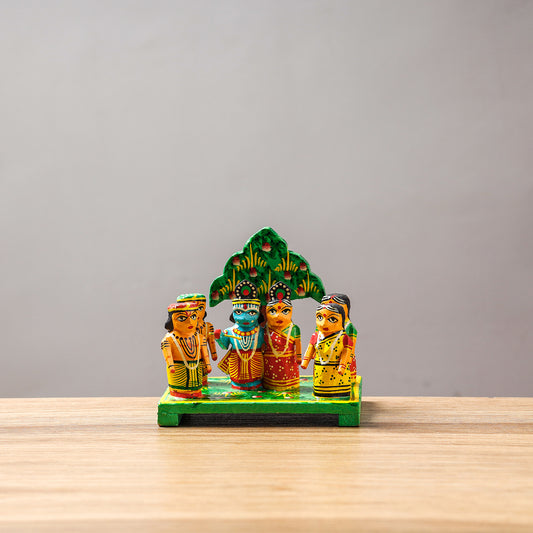 Krishna Leela - Banaras Handpainted Wooden Home Decor Item
