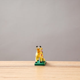  Cow - Banaras Handpainted Wooden Toy / Home Decor Item 