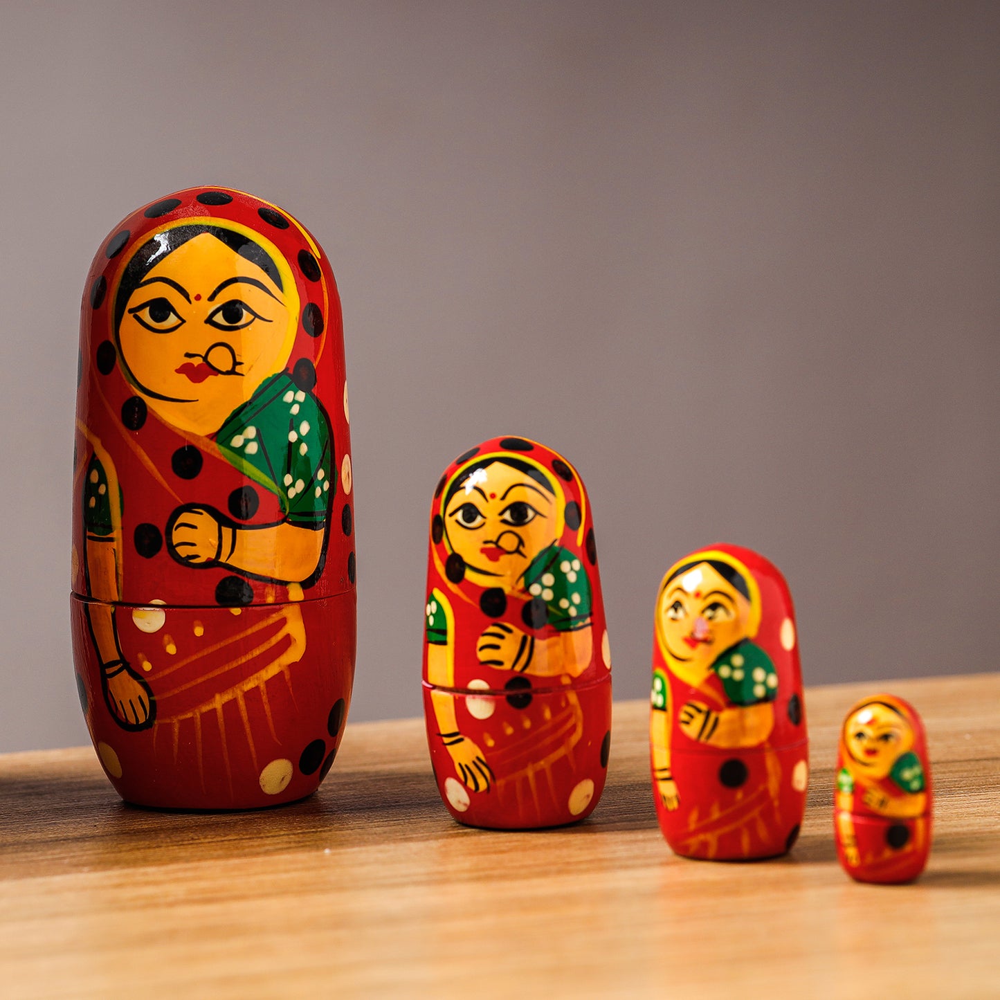 Dolls - Banaras Handpainted Wooden Toy (Set of 10)