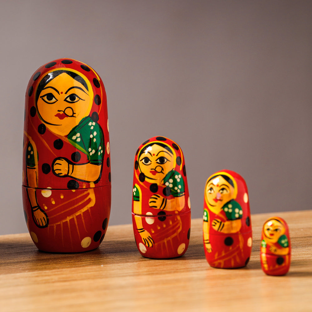 wooden doll set