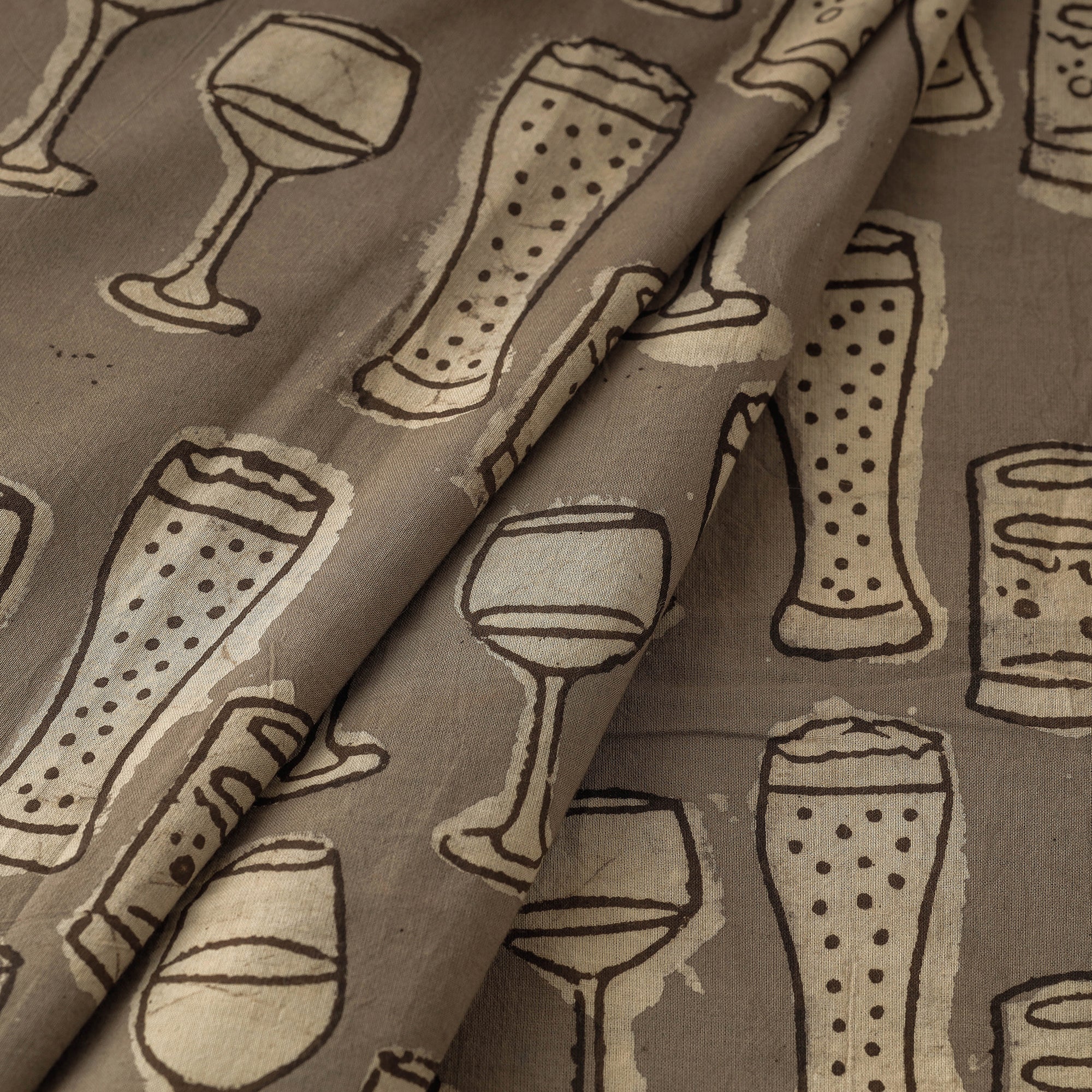 BuyBindaas Hand Block Print Cotton Natural Dyed Fabric