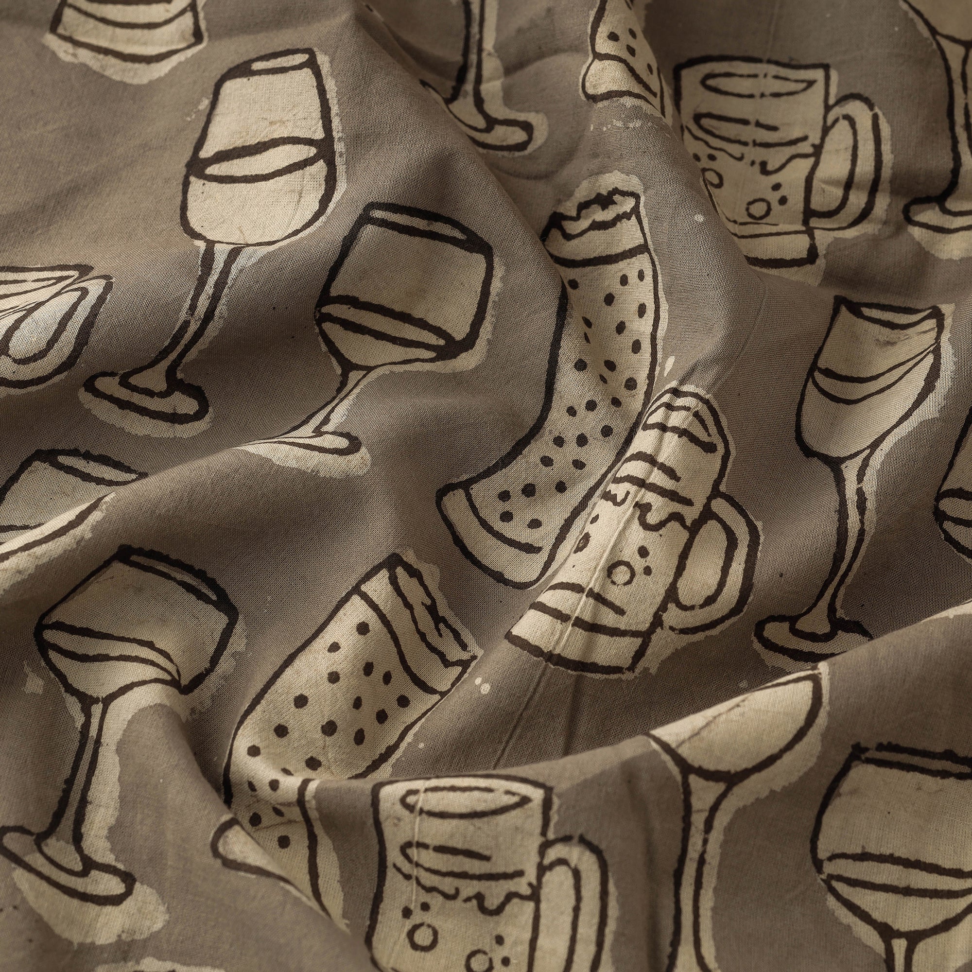 BuyBindaas Hand Block Print Cotton Natural Dyed Fabric