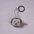 Grey Handcrafted Fab Artwork Keychain