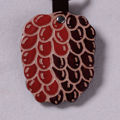 Grapes - Handcrafted Leather Keychain