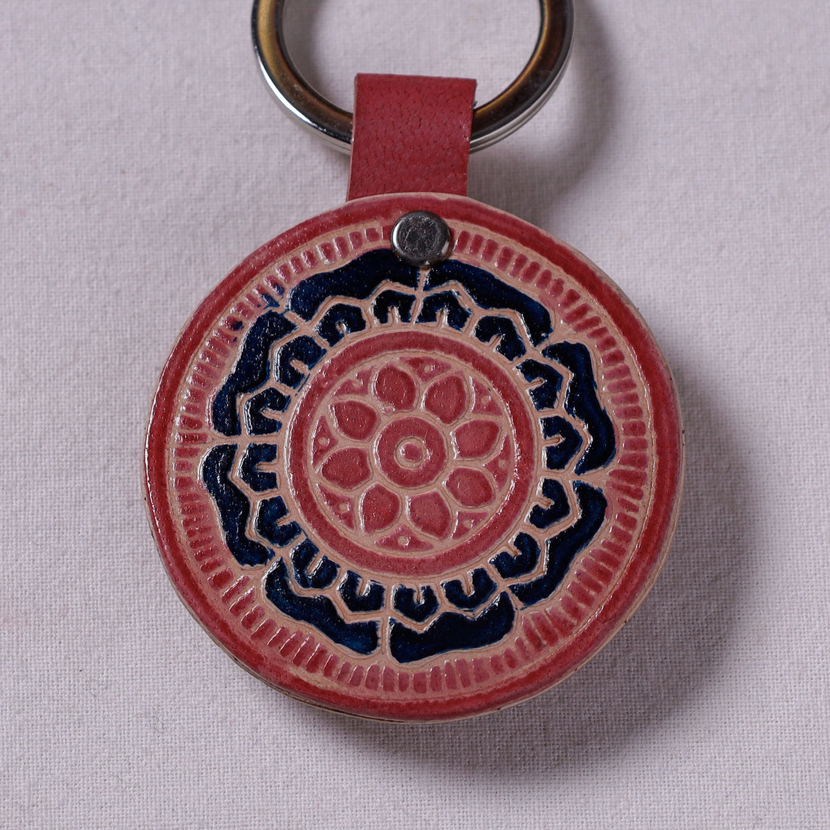 Flower - Handcrafted Leather Keychain